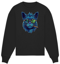 Lade das Bild in den Galerie-Viewer, CBC - Blue Russian Cat 420 - Organic Oversize Sweatshirt