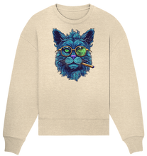 Lade das Bild in den Galerie-Viewer, CBC - Blue Russian Cat 420 - Organic Oversize Sweatshirt