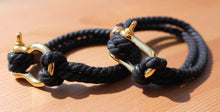 Charger l'image dans la galerie, Hemp_Jewellery_Bracelets_Hanfschmuck_Armband_Bijoux_De_Chanvre_Lux_high-quality_gold_black