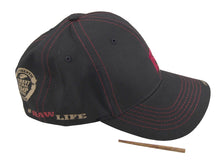 Load image into Gallery viewer, Raw Poker Hat_Cap_Kappe_Flex _rawlife_Luxembourg_luxemburg_cbd_Clothing_Wear_poker_stick_Black
