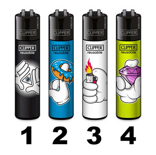 Clipper Feuerzeug Lighter Briquet Cartoon Hands 3