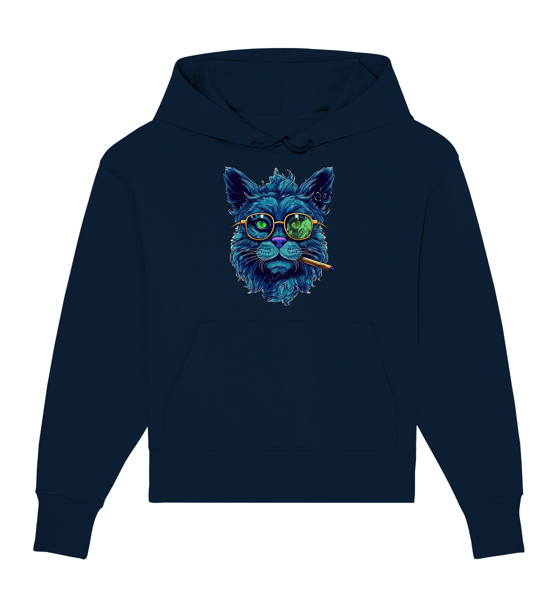 CBC - Blue Russian Cat 420 - Organic Oversize Hoodie