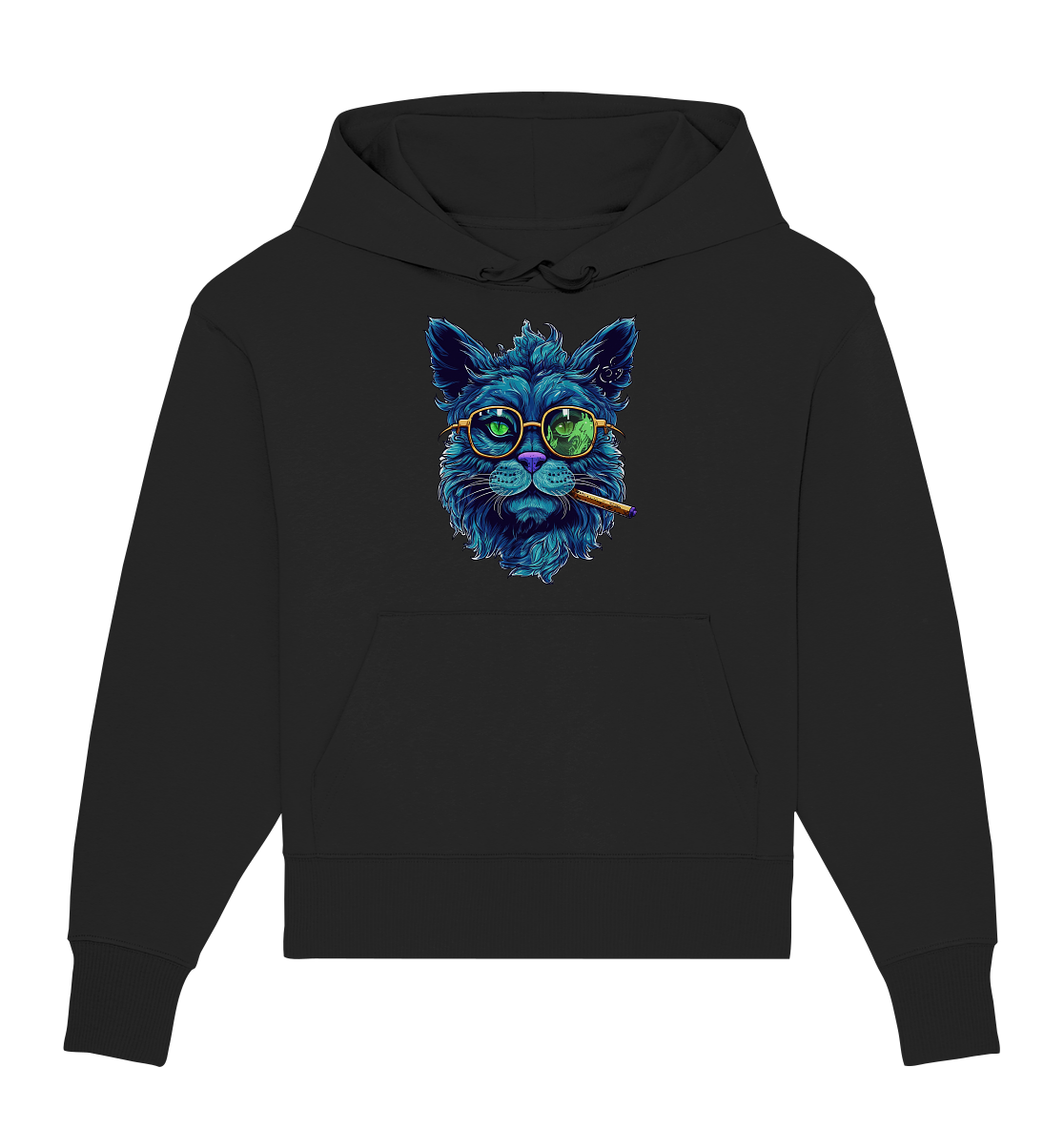 CBC - Blue Russian Cat 420 - Organic Oversize Hoodie