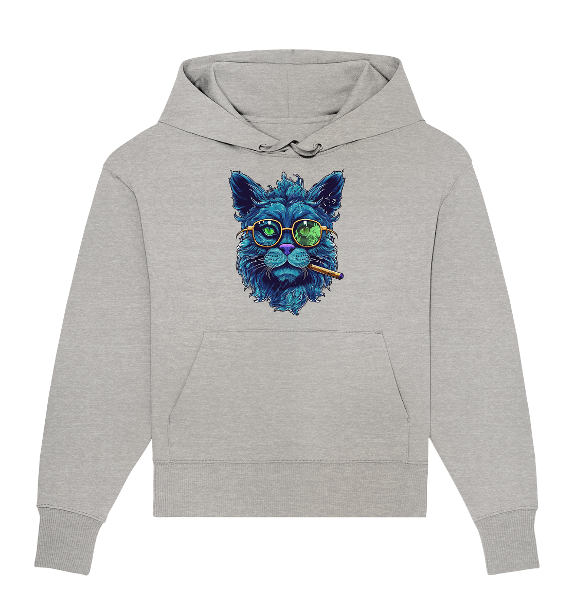 CBC - Blue Russian Cat 420 - Organic Oversize Hoodie