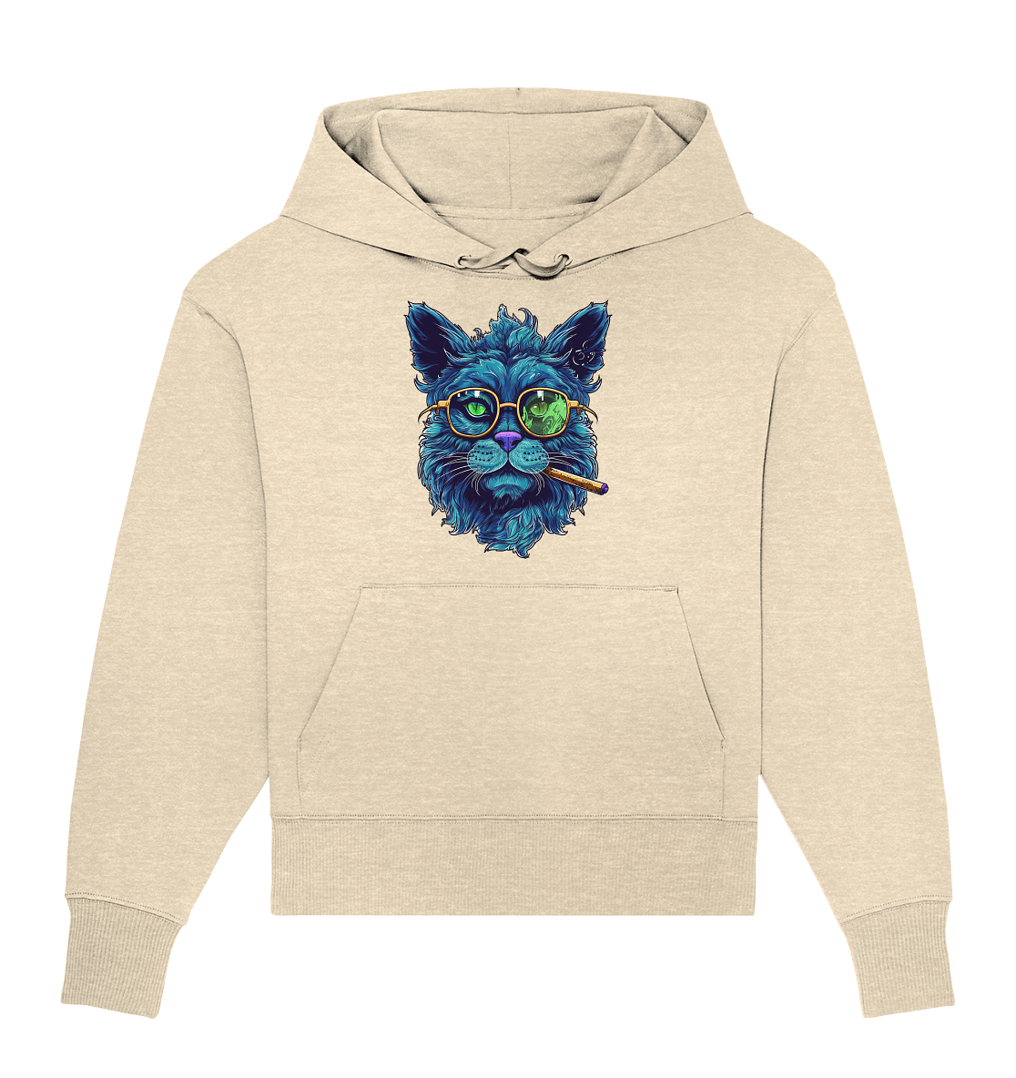 CBC - Blue Russian Cat 420 - Organic Oversize Hoodie