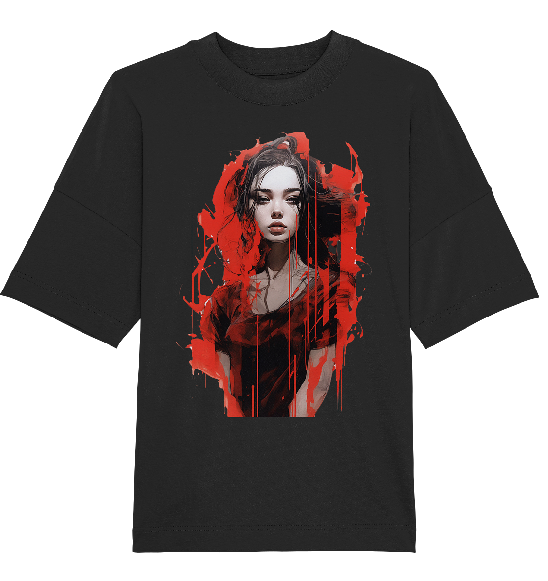 CBC - Distorted Splatter Girl - Organic Oversize Shirt