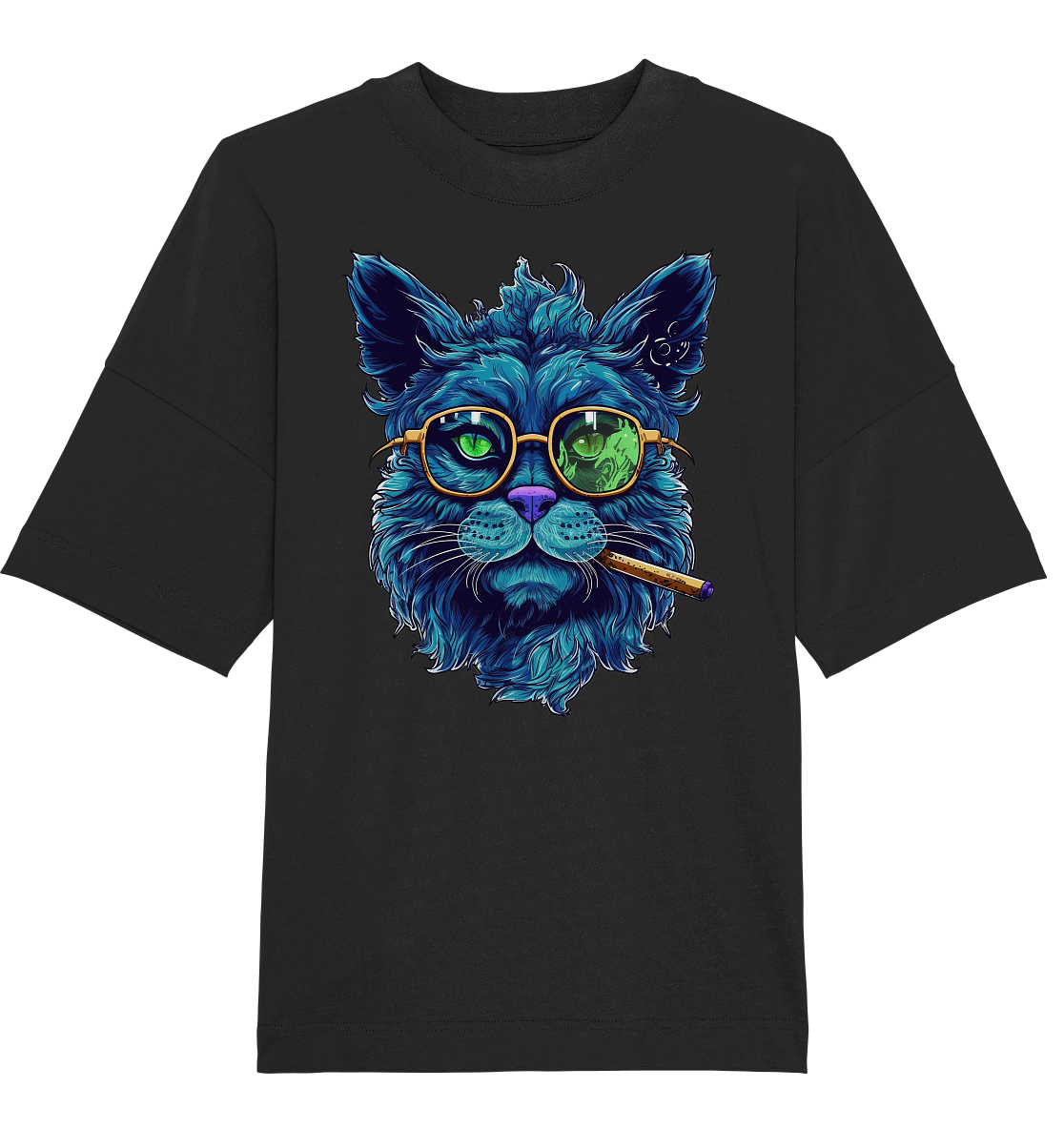 CBC - Blue Russian Cat 420 - Organic Oversize Shirt