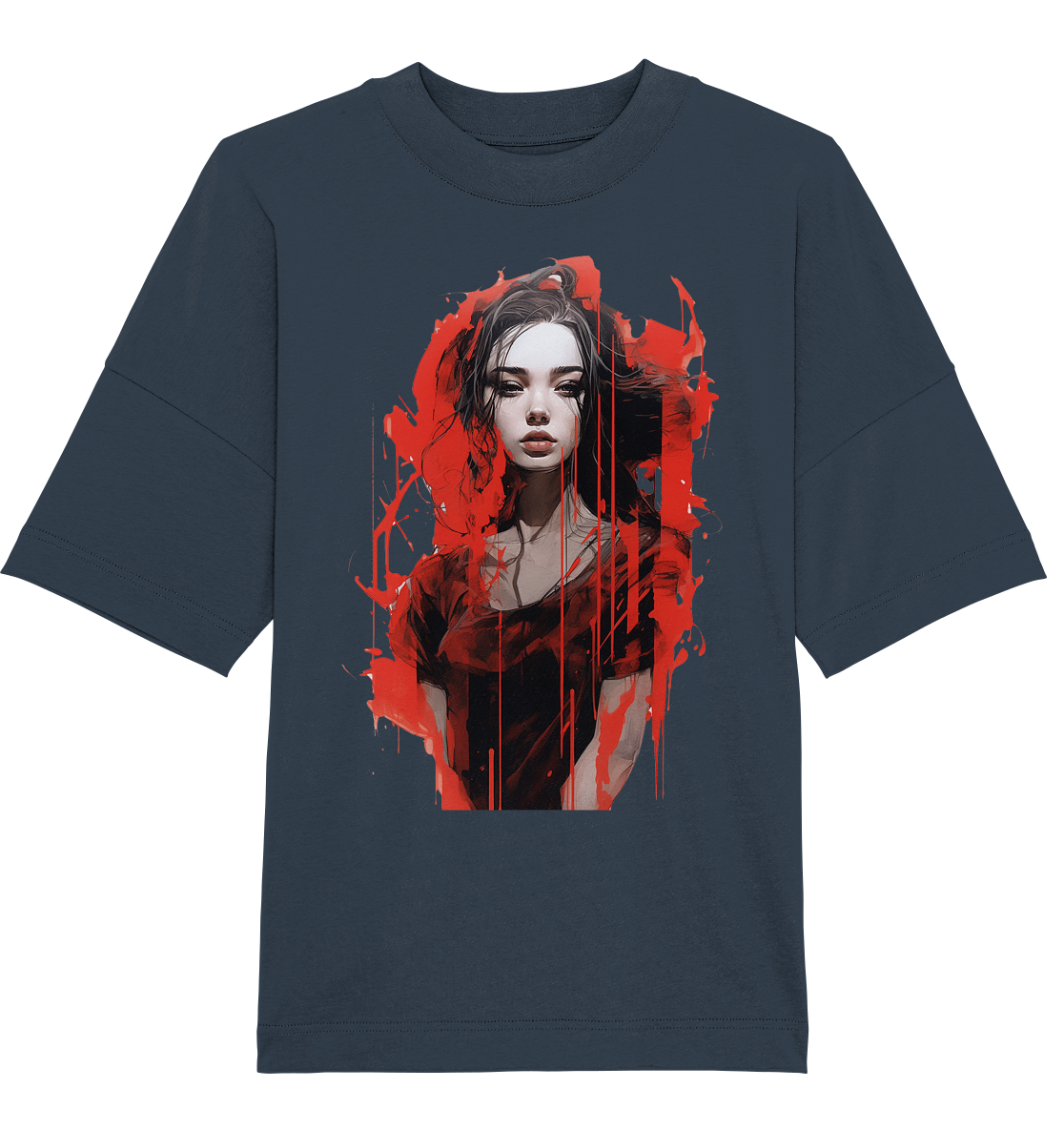 CBC - Distorted Splatter Girl - Organic Oversize Shirt