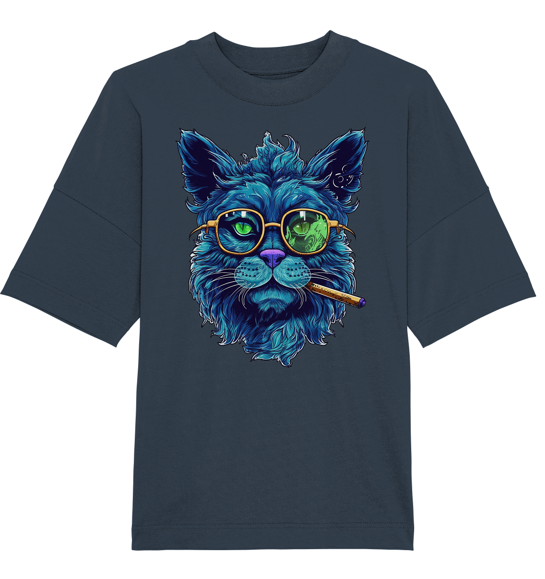 CBC - Blue Russian Cat 420 - Organic Oversize Shirt
