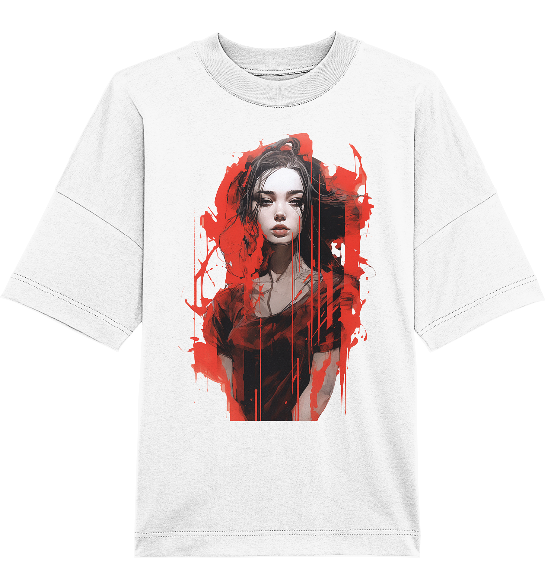 CBC - Distorted Splatter Girl - Organic Oversize Shirt