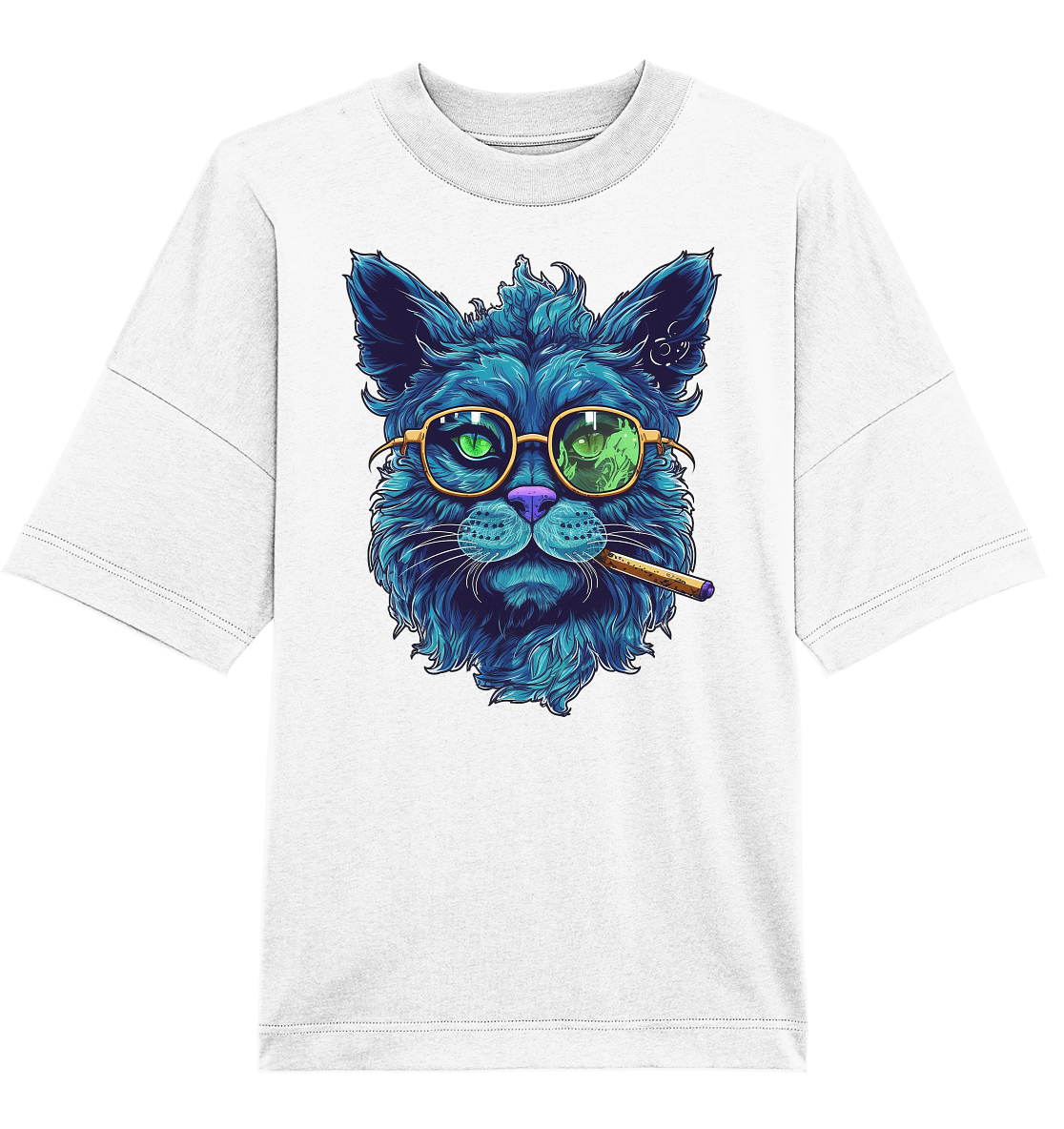 CBC - Blue Russian Cat 420 - Organic Oversize Shirt