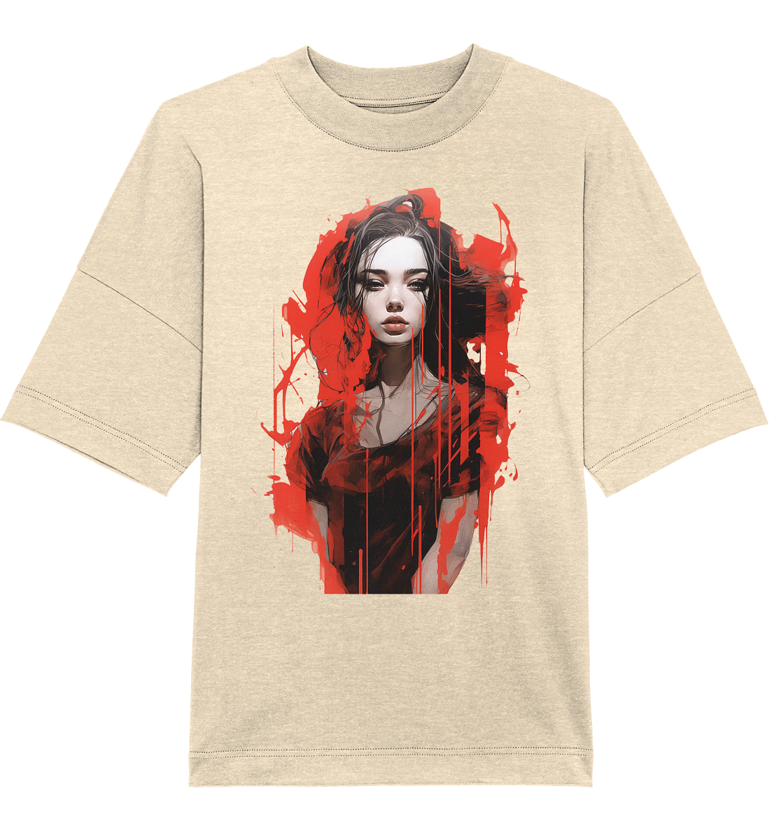 CBC - Distorted Splatter Girl - Organic Oversize Shirt