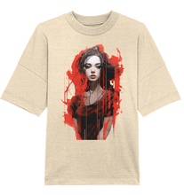 Load image into Gallery viewer, CBC - Distorted Splatter Girl - Organic Oversize Shirt
