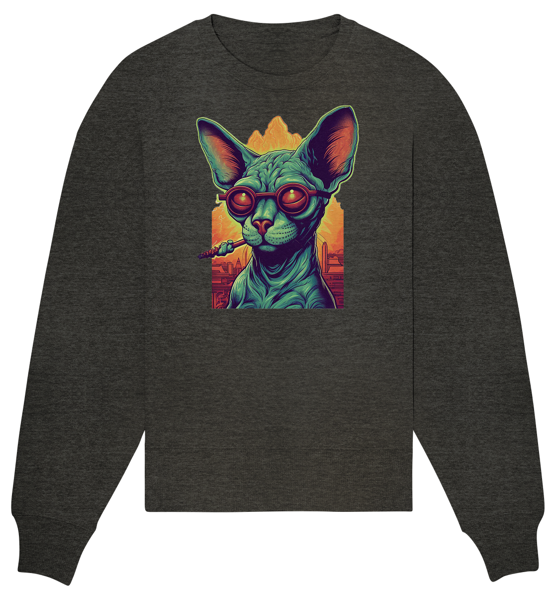 CBC - Sphynx Cat 420 - Organic Oversize Sweatshirt