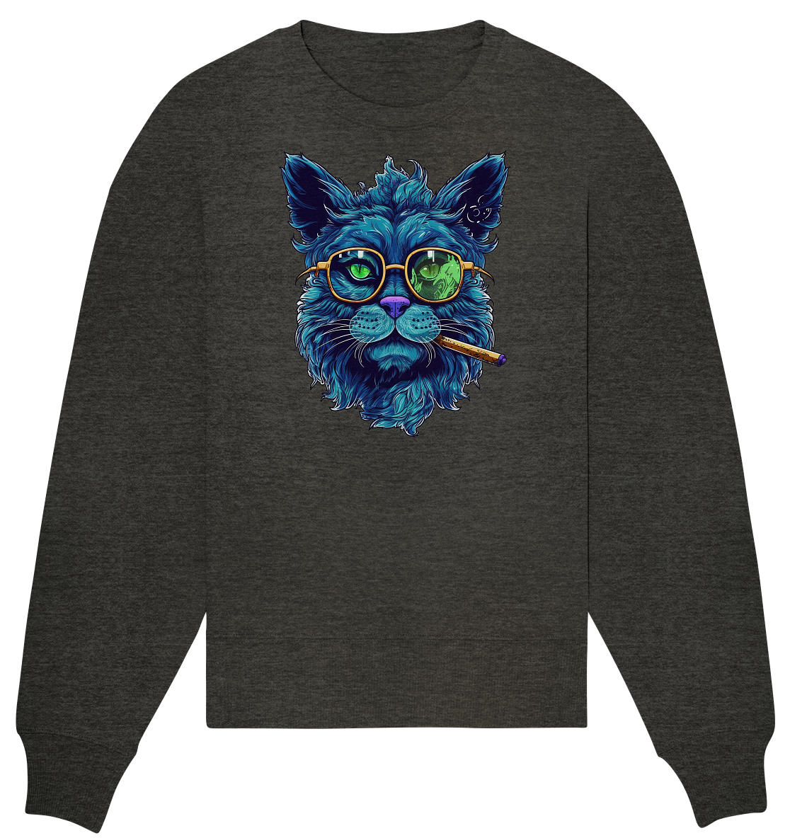 CBC - Blue Russian Cat 420 - Organic Oversize Sweatshirt