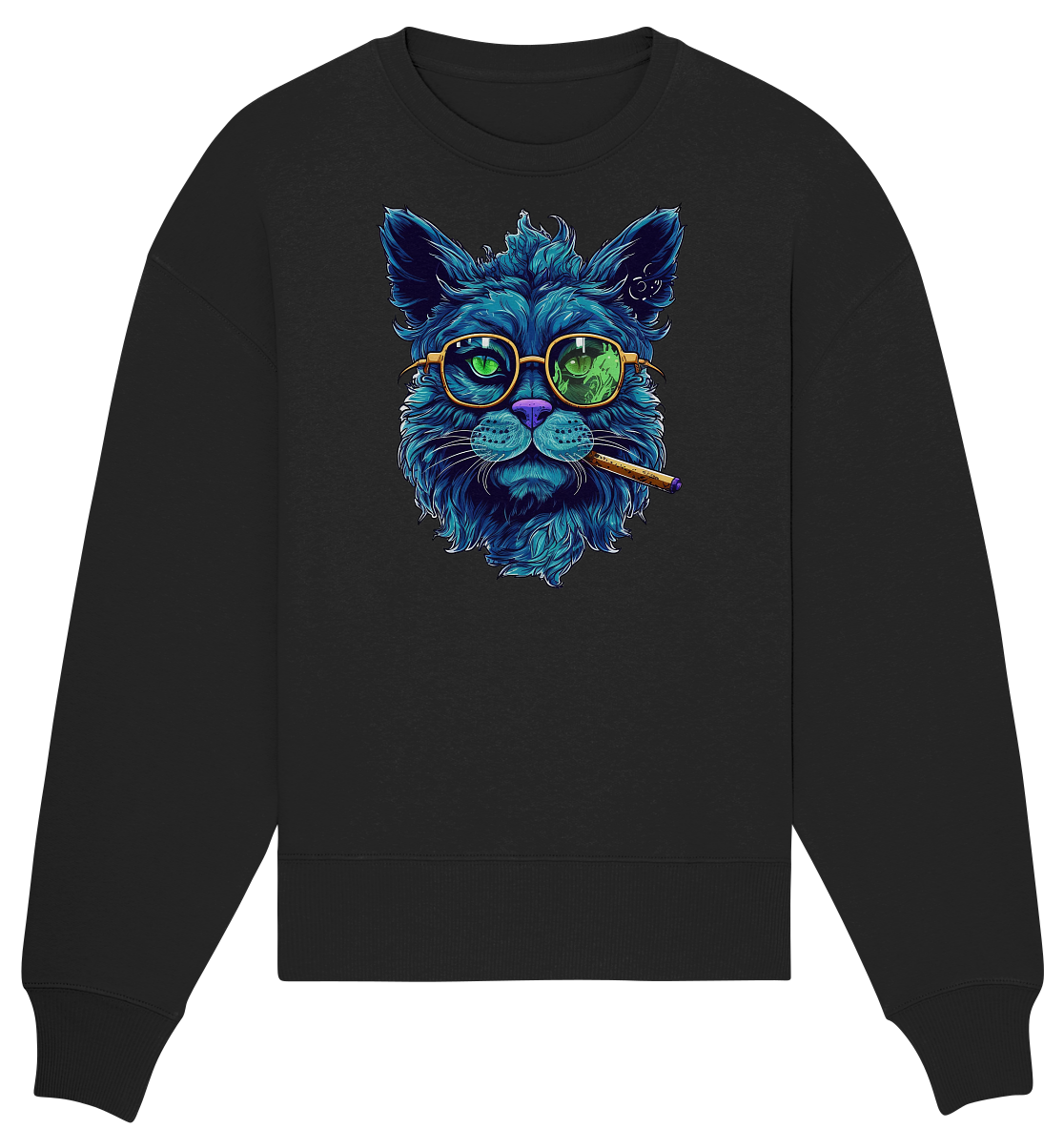 CBC - Blue Russian Cat 420 - Organic Oversize Sweatshirt