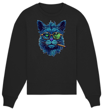 Charger l&#39;image dans la galerie, CBC - Blue Russian Cat 420 - Organic Oversize Sweatshirt
