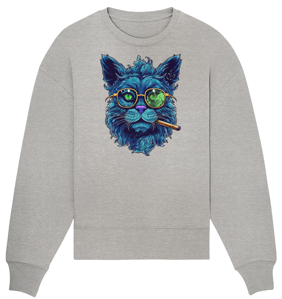 CBC - Blue Russian Cat 420 - Organic Oversize Sweatshirt