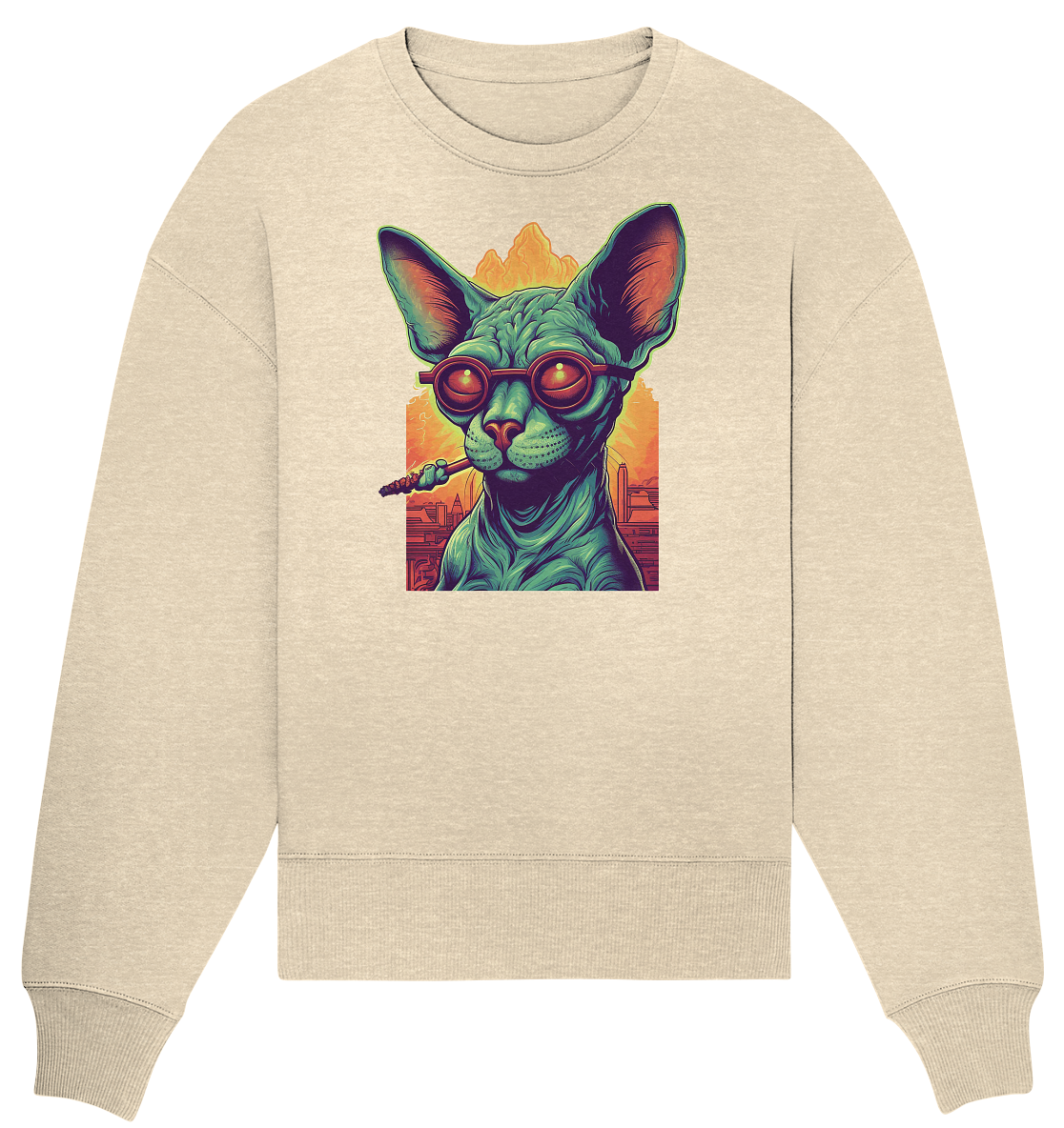 CBC - Sphynx Cat 420 - Organic Oversize Sweatshirt