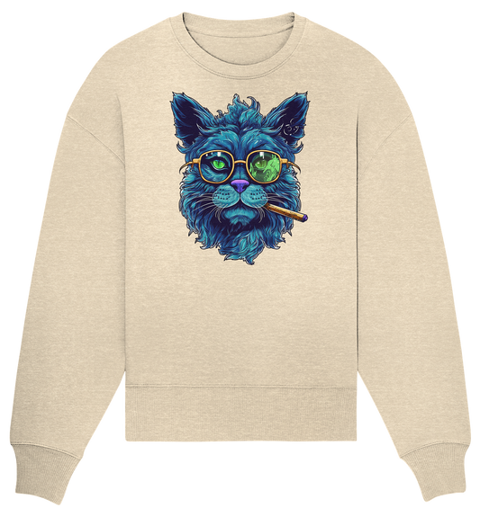 CBC - Blue Russian Cat 420 - Organic Oversize Sweatshirt