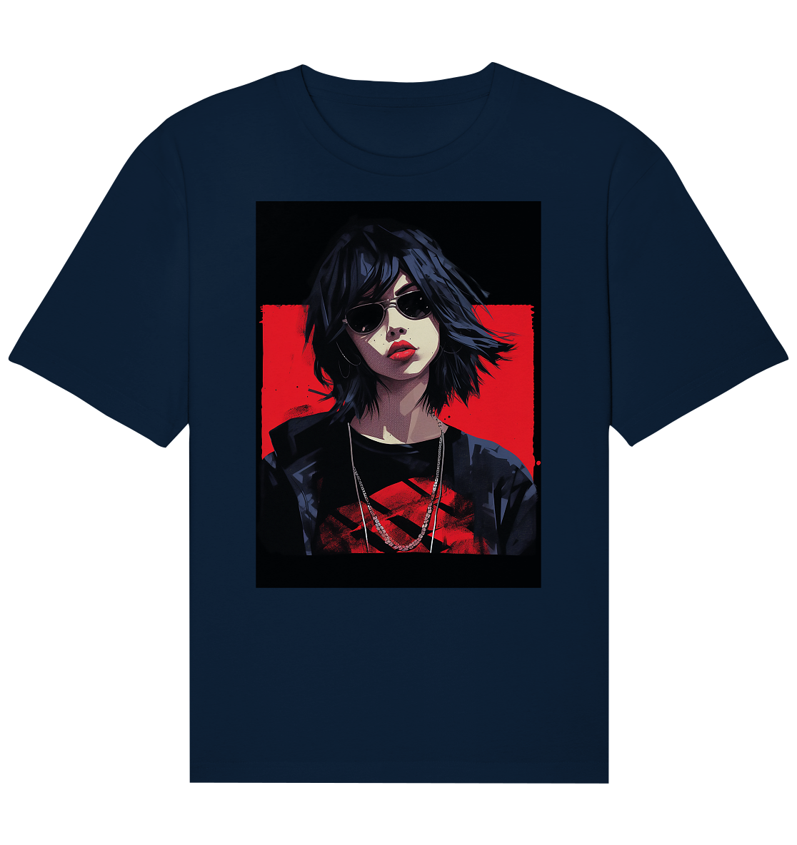 CBC - Gerahmtes Mädchen mit Sonnenbrille - Entspanntes Bio-Shirt