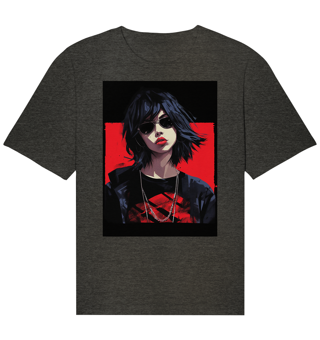 CBC - Gerahmtes Mädchen mit Sonnenbrille - Entspanntes Bio-Shirt