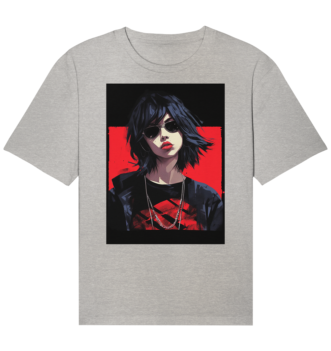 CBC - Gerahmtes Mädchen mit Sonnenbrille - Entspanntes Bio-Shirt