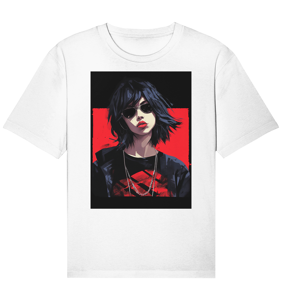 CBC - Gerahmtes Mädchen mit Sonnenbrille - Entspanntes Bio-Shirt