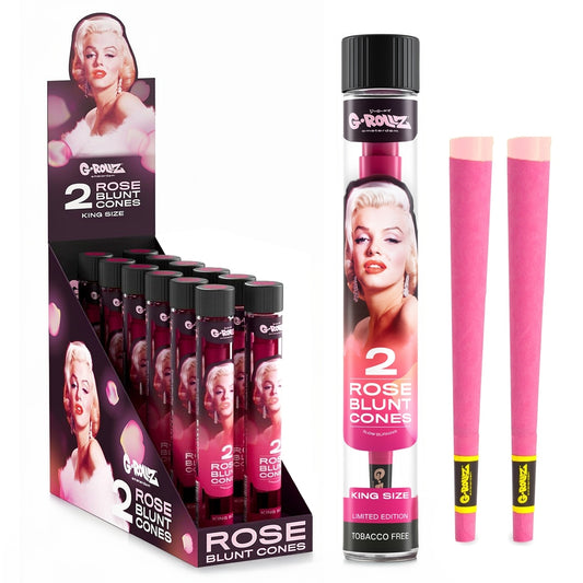 G-Rollz Rose Infused Blunt Cones im luftdichten Glas