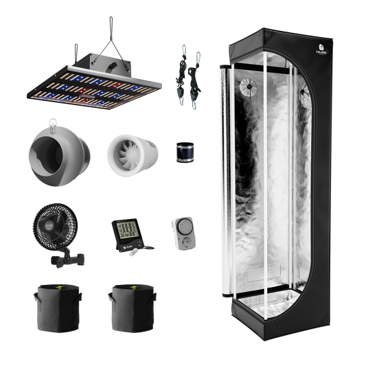 Bild-Alt-Text: Micro Mission XS 40x40x160 75W LED Growbox Komplettset Zeltset