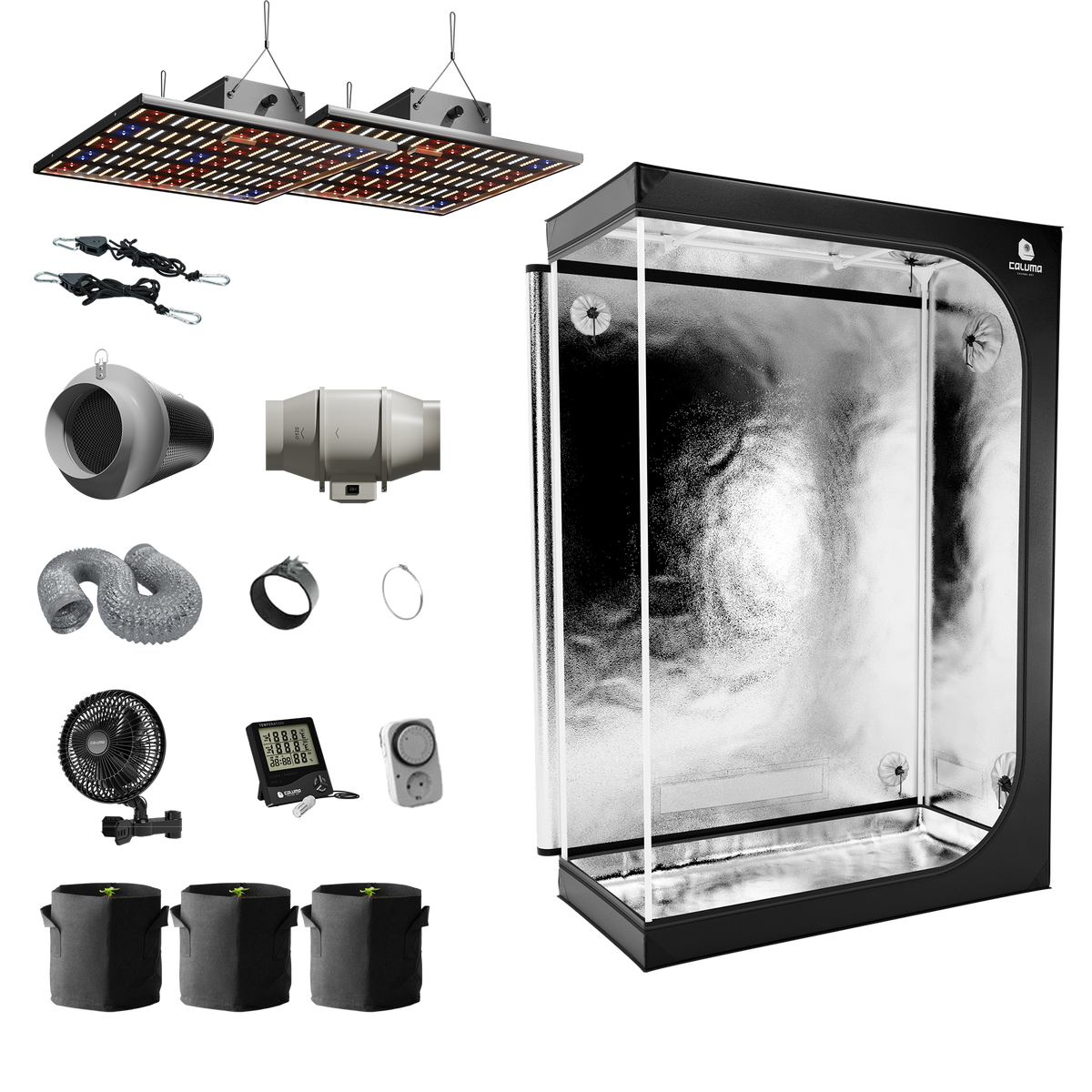 Noble Nook XL 120x60x180 300W LED Growbox Komplettset Zeltset