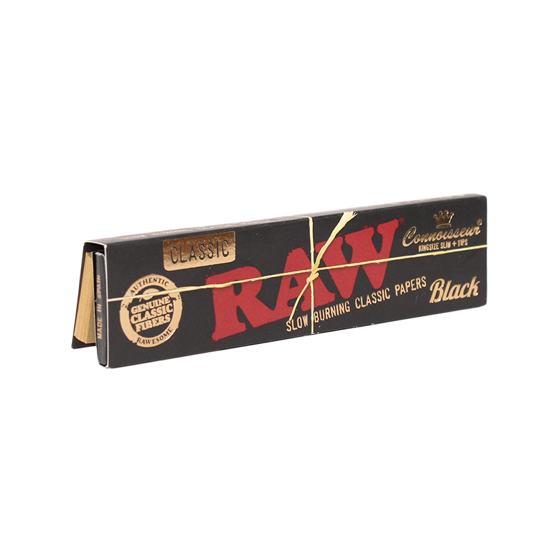Hauchdünne RAW Black Connoisseur Papers und Tips im Kombi-Pack