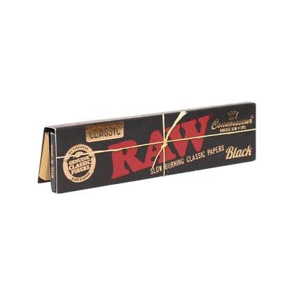 Hauchdünne RAW Black Connoisseur Papers und Tips im Kombi-Pack