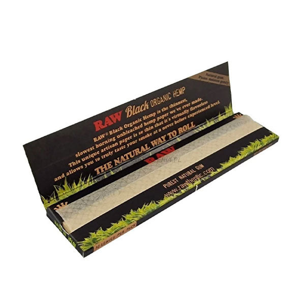 RAW Black Organic Hemp King Size Slim Papers