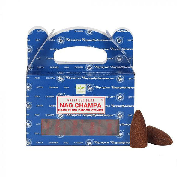 Cônes d'encens naturel  Nag Champa , marque  Satya BNG  / 12 cônes