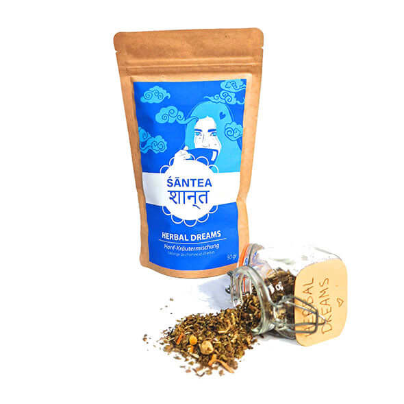 SANTEA Sleep Well Organic Hemp & Herbal Chamomile Tea Bio Hanf & Kräuter-Kamille Tee